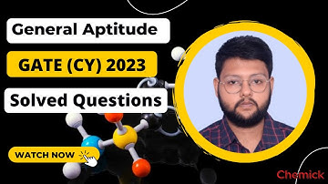Gate 2023 Chemistry General Aptitude Solved Questions | Previous Year Questions