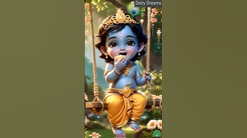 Kanha is eating butter enjoying on a swing #shorts #krishna