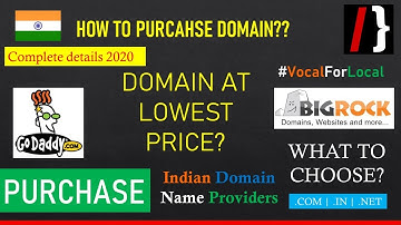 How to buy domain name | which is best? | .in vs. com | Go Daddy vs Big Rock | aducators.in