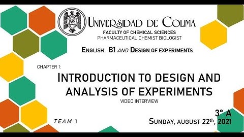 Chapter 1: Introduction to Design and Analysis of Experiments.