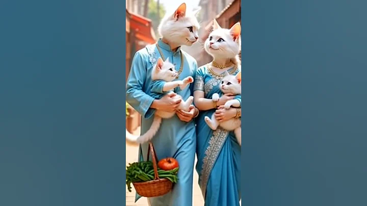 Cute kitten With Parents 😻😺 #cat #catstory #petlovers #ytshortsindia #catlovers #aiart #ai#funny