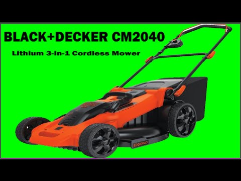 BLACK+DECKER CM2040 40V MAX* Lithium-Ion 20? Cordless 3-N-1 Mower 