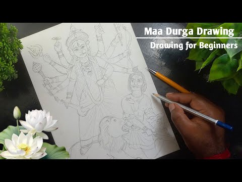 Maa Durga Drawing / Durga Drawing / Durga Puja Special Drawing / Navratri Drawing