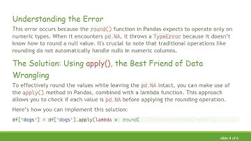 Solution for pandas.DataFrame.round() Not Accepting pd.NA or pd.NAN