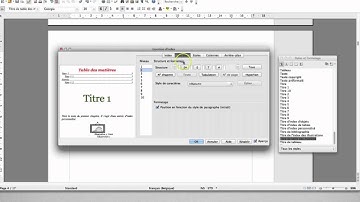 OPENOFFICE TEXTE insérer table des matières dynamique