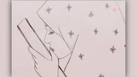 رسم بنت محجبه تمسك المصحف