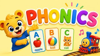 ABC Phonics Song with Mucci Bear 🐻🔤 | Learn Letter Sounds A to Z | Fun Kids Learning Song