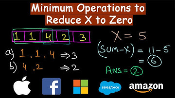 Minimum Operations to Reduce X to Zero | O(N) Optimal | Leetcode #1658
