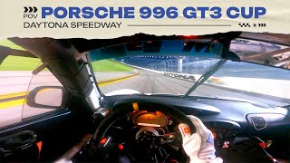 CRAZY POV | PORSCHE 996 GT3 CUP | NIGHT | DAYTONA SPEEDWAY by Romain Monti POV 12,726 views 1 year ago 5 minutes, 25 seconds