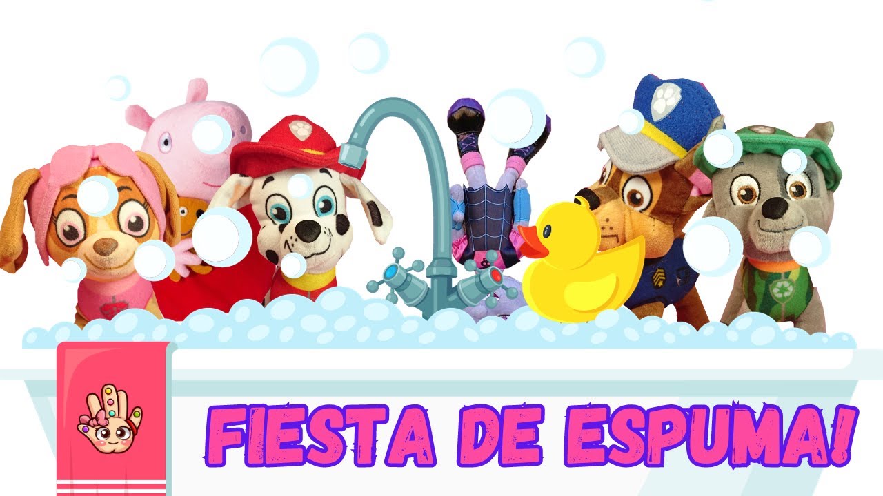 FIESTA de la ESPUMA! Patrulla Canina y sus amigos!