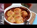 Minced beef with cheddar dumplings