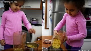 Nil Makarna Yapıyor Annesine Yardım Ediyor Yemek Yapma Oyunları Vlog