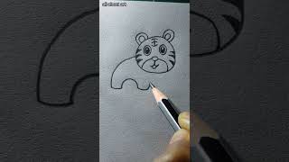 how to draw tiger #drawing #art #shorts