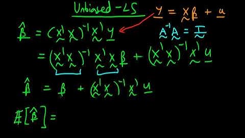 A Graduate Course in Econometrics Lecture 13 | Least Squares Unbiased Estimator Matrix Formulation