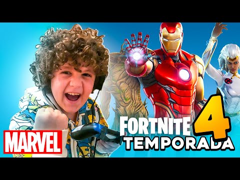 FORTNITE NOVA TEMPORADA "4" x MARVEL (a melhor temporada)