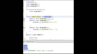 Inheritance of Interface in Java in hindi n english language