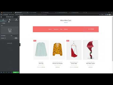 Woocommerce Mini Cart Widget For Elementor Using Elementskit