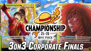 [OP15 FINALS] OP08 Kalgara vs. ST29 Luffy || 3on3 Corporate Summit One Piece Trading Card Game