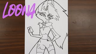 HOW TO DRAW LOONA FROM HELLUVA BOSS HOW TO DRAW LOONA FROM HELLUVA BOSS