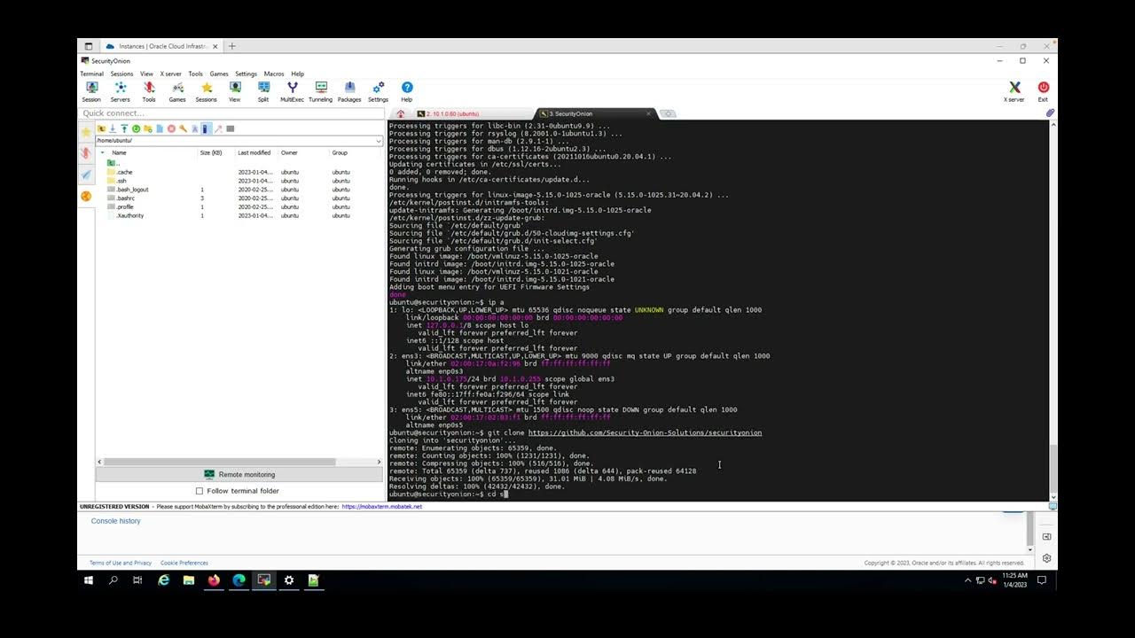 Oracle cloud infrastructure how to install security onion on ubuntu