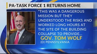 Gov. Wolf welcomes Pa. Task Force 1 home from Surfside, Fla.
