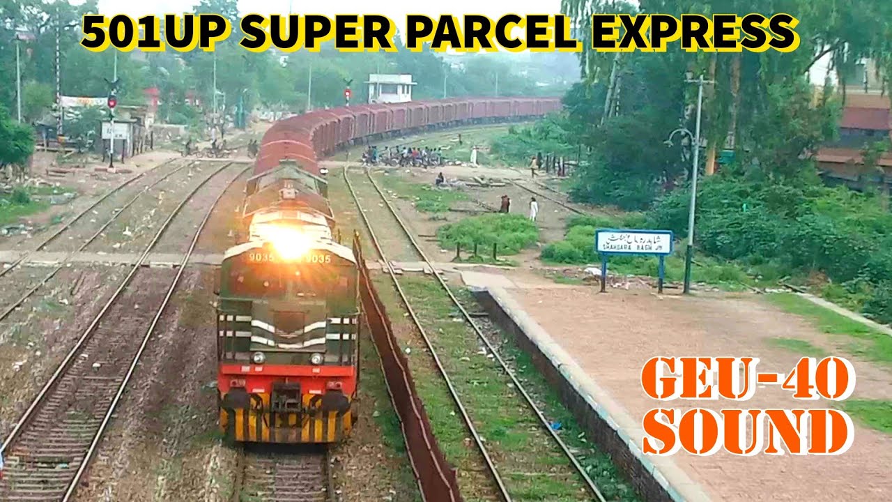 Long Freight Train 501UP Super Parcel Express With GEU 40 Passing From long-freight-train-501up-super-parcel-express-with-geu-40-passing-from