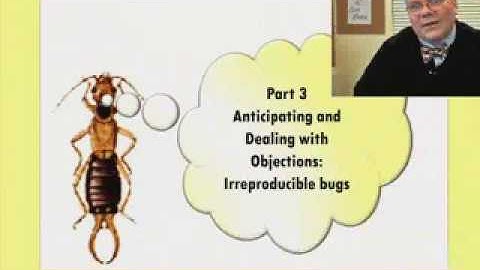 BBST Bug Advocacy Lecture 3: Anticipating and Dealing with Objections: Irreproducible Bugs