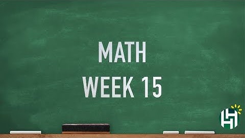 CC Cycle 1 Math Week 15