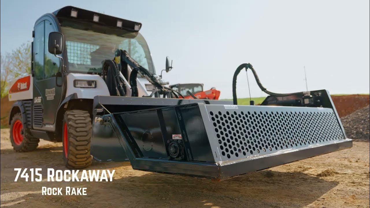 Rock Rake Skid Steer Attachment IDEAL Rockaway 74" Landscaping Skid