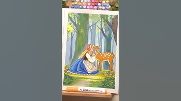 Coloring with the new Arrtx 90B Landscape Acrylic Markers ✏️ #art #drawing #markers #coloring #arrtx