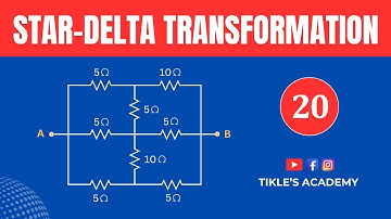 STAR DELTA TRANSFORMATION SOLVED PROBLEM 20 IN ELECTRICAL ENGINEERING LECTURE 21  @TIKLESACADEMY