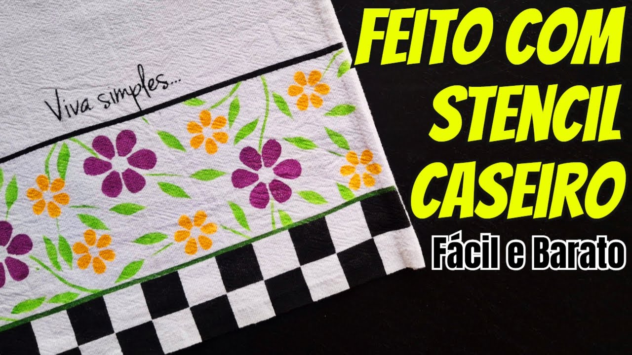 Stencil Caseiro: O Segredo para Vender Panos de Prato Lindos e Lucrativos!