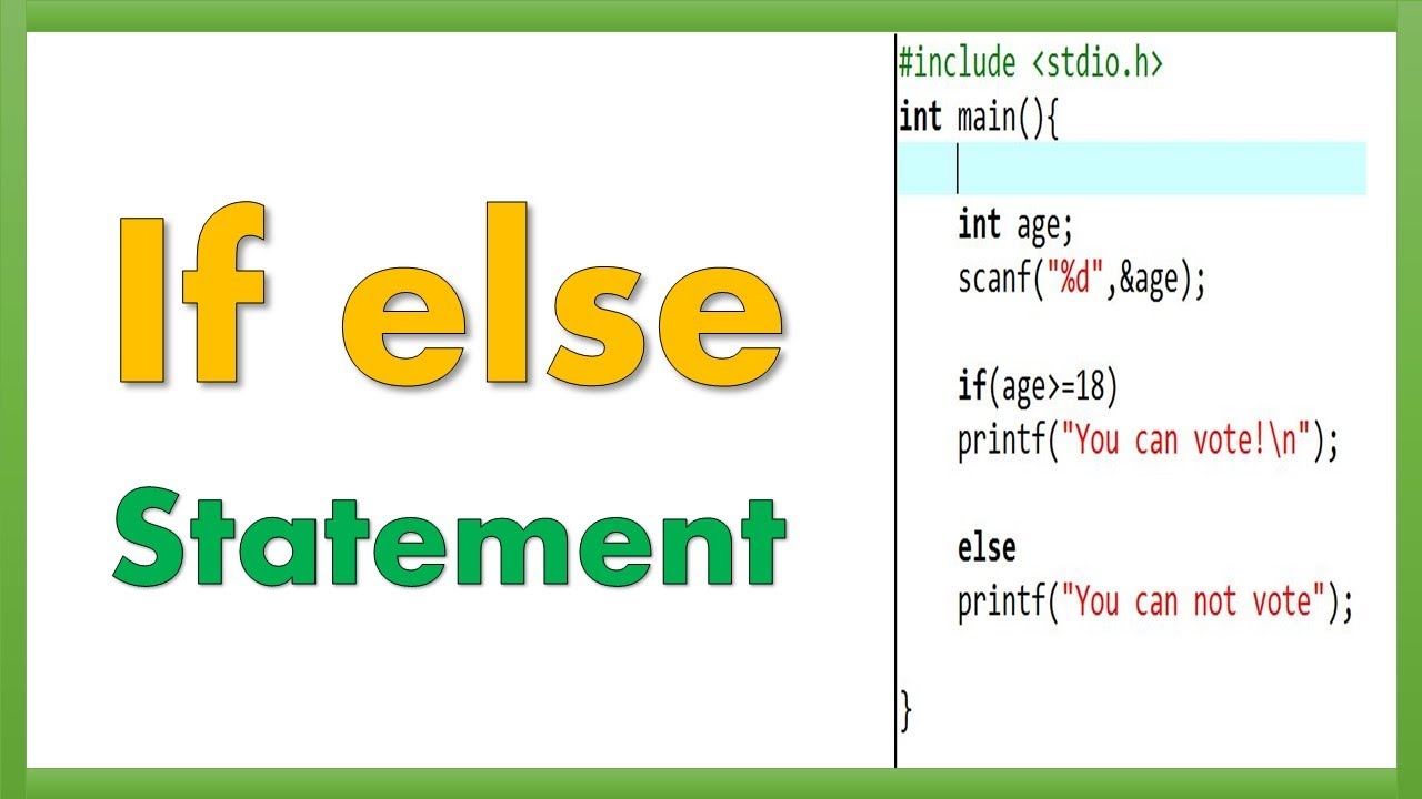 If else statement in C | Syntax and Examples of if else statement ...