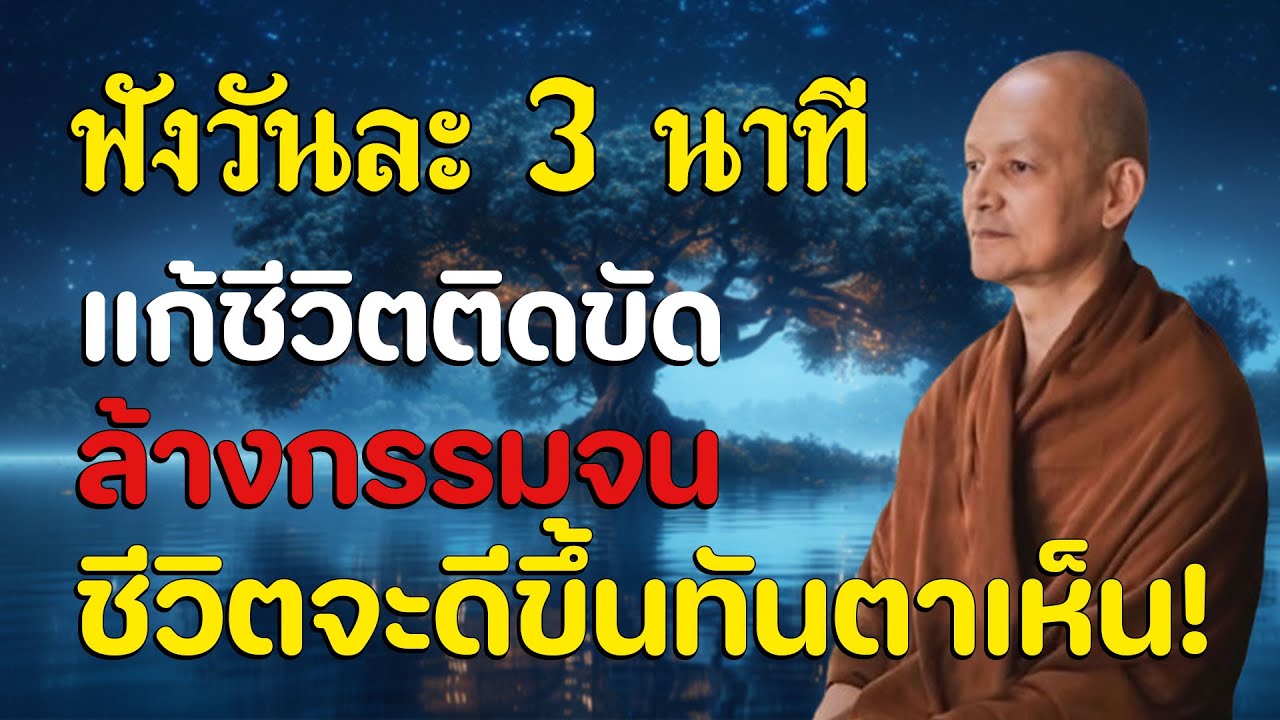 ฟังวันละ 3 นาที แก้ชีวิตติดขัด ล้างกรรมจน ชีวิตจะดีขึ้นทันตาเห็น!