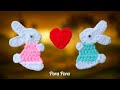 Crochet bunny with heart i crochet pocket hug i valentine crochet ideas