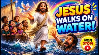 Christian Kids Songs 🎶Jesus Walks on Water! | Amazing Bible Story Song for Kids 🎵