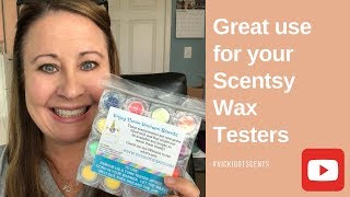1 Scentsy TESTER White Lid Approx 2 oz WAX Almost a BAR Discontinued RARE D-G 