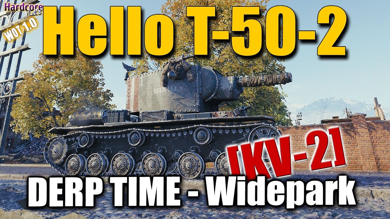 deep time art KV-2 (R) says hello to the T-50-2 squadron, DERP TIME in WORLD OF TANKS