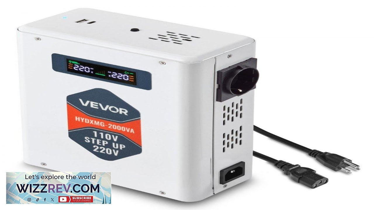 VEVOR Step Up Voltage Converter 2000VA Heavy Duty Voltage Power Converter 110V