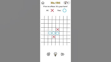 Brain out game level 164 "five in a row. it