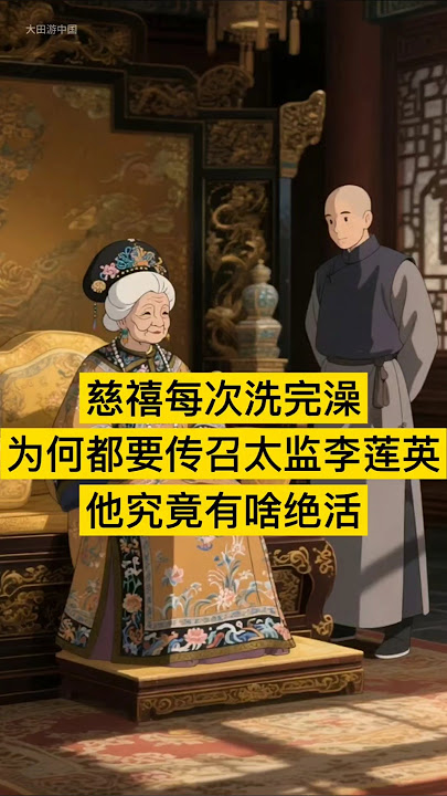 慈禧每次洗完澡，为何都要传召大太监李莲英？他究竟有啥绝活 #历史 #history #中国 #慈禧太后 #慈禧 #china #中国历史 #中国故事 #中国史 #中国語 #历史故事 #历史人物 #清朝