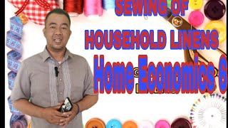 Home Economics 6 Sewing Of Household Linens @teacheralvintv @homeeconomics6 @TLE 6 Wealth