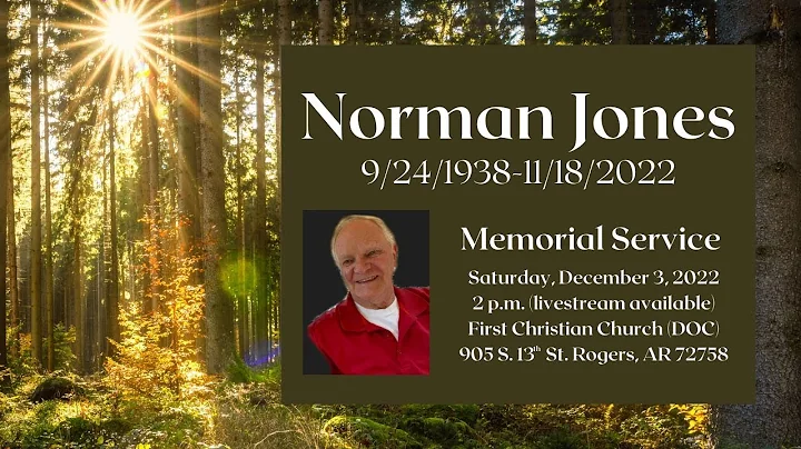 Norman Jones Memorial Service