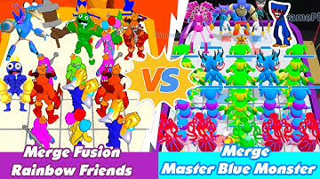 Blue Friends Merge Fusion Rainbow Friends vs Team Animals Merge Master Blue Monster Android Gameplay