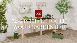 Elevated \& Enclosed: Outdoor Wood Garden Bed