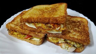 Chicken & Cheese Omelette Sandwich || Sandwich recipe || Breakfast Recipe