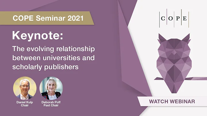 COPE Seminar introduction and keynote: the evolvin...