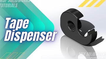 SolidWorks 2025 Tutorial for Beginners #26 | Tape Dispenser in SolidWorks-آموزش سالیدورکس
