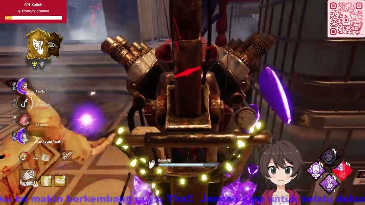 Tabrakan DbD - Ketemu kak Coro (CUCUNGUK) DKK - KASIH 4K - KILLER POV - Dead by Daylight Indonesia