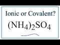 Ammonium Sulfate Bonding and Properties